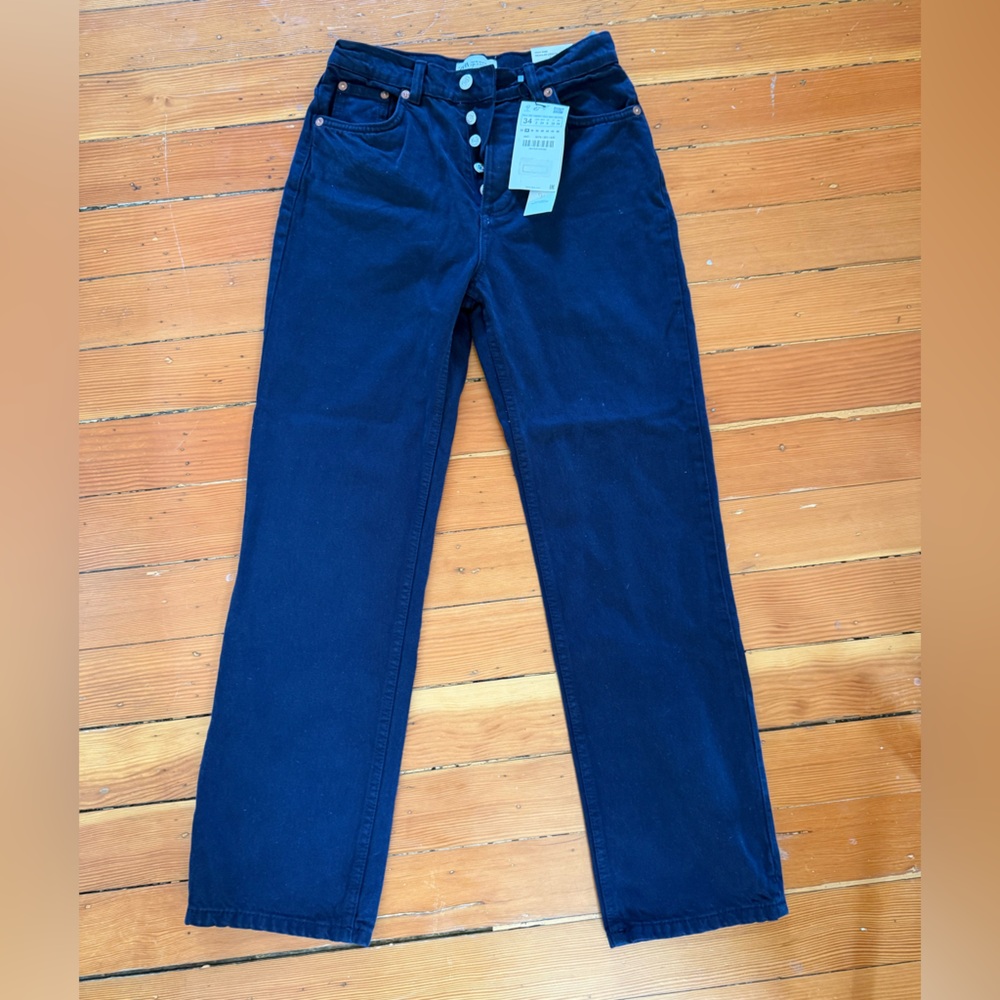 Zara Blue Straight Leg Jeans
